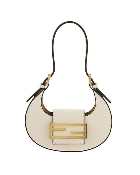 fendi cookie white leather mini bag|Mini Bags .